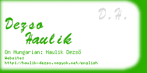 dezso haulik business card